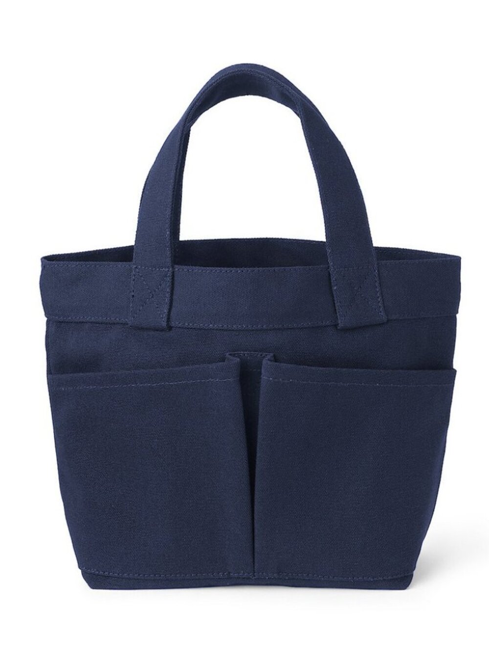 MUJI Organic Cotton Canvas Mini Tote Bag – Navy Blue – NWT